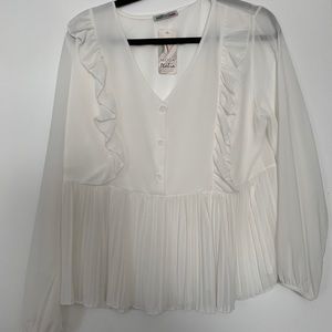 White sheer blouse